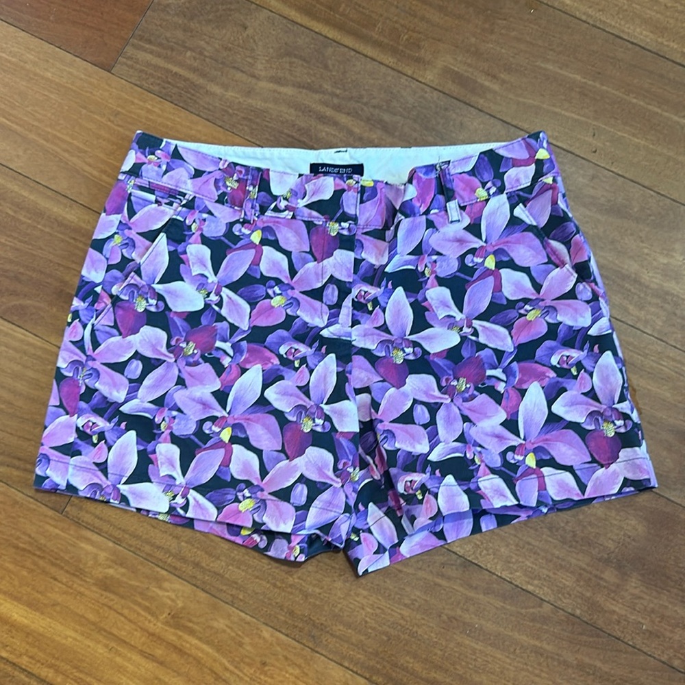 Lands End Not Too Low Rise Orchid Shorts